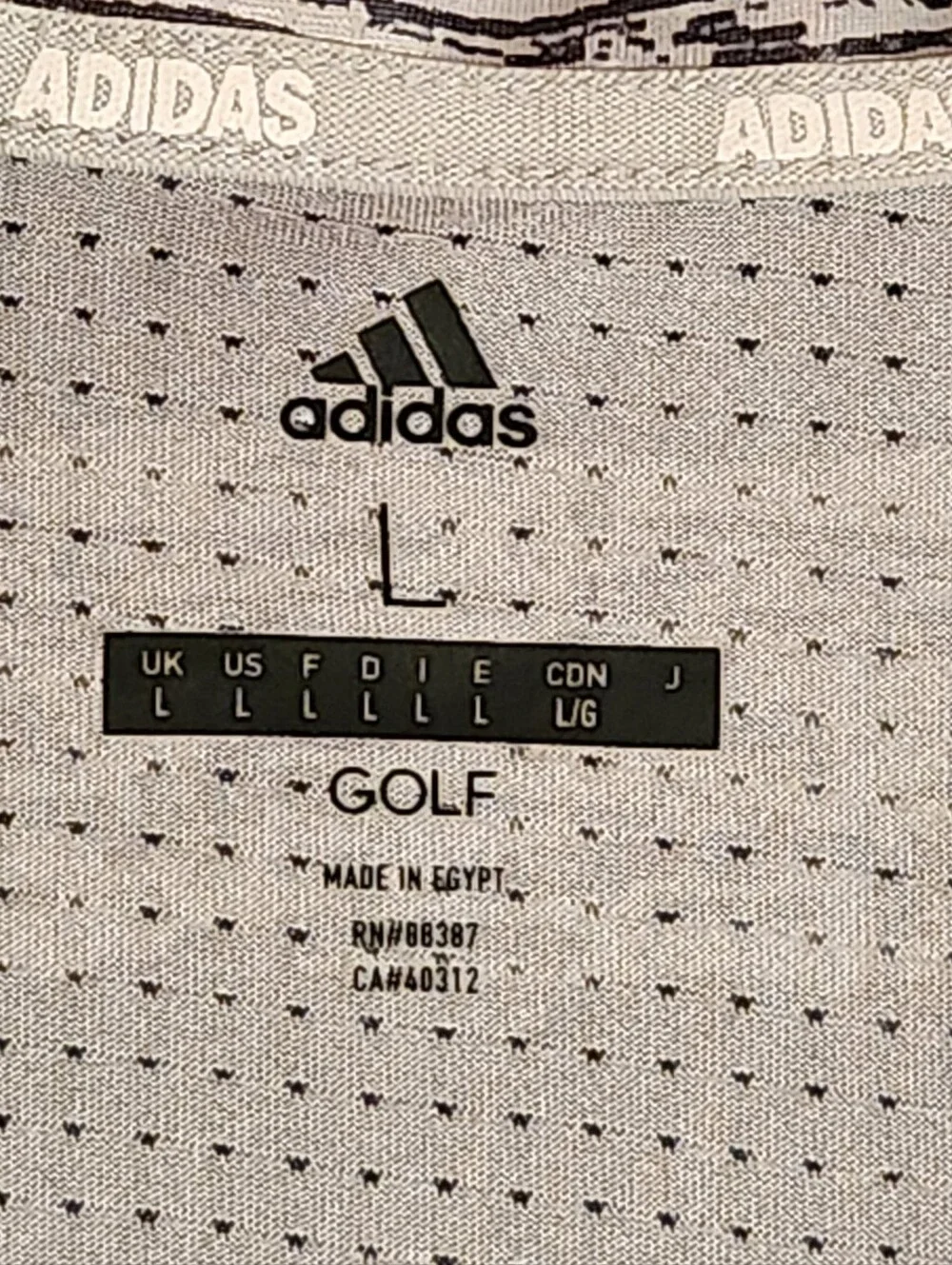 Adidas Men’s Striped Golf Polo Size Large